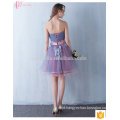 Voguish Short Off-shoulder Sale Appliqued Bridesmaid Dress with A Waistband